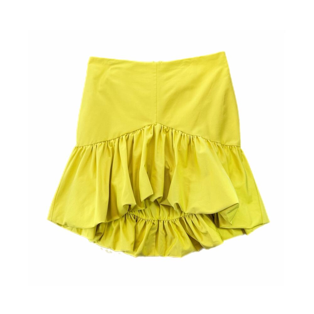New York & Co NEW Yellow Hi-Low Glam Dressy Retro Bright Statement Bubble Skirt